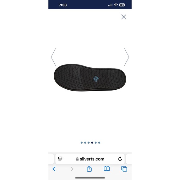 Silverts Slippers Shoes Mens 8 Womens 10 Extra Wide Easy Hook Loop SV15100 Black - Picture 4 of 16